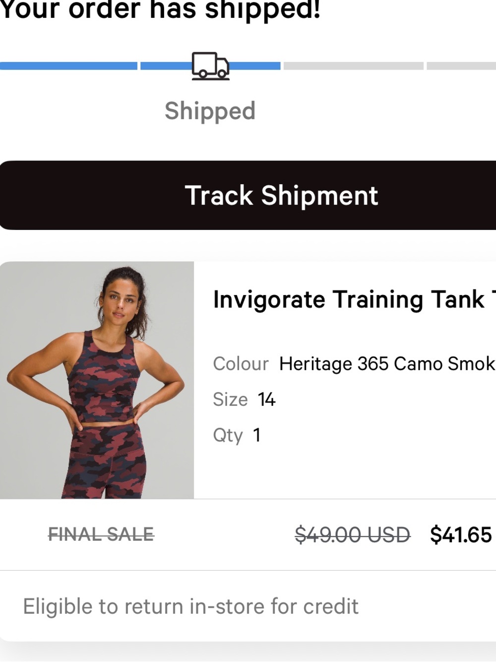 lululemon athletica invigorate training tank top - Picture 4 of 4
